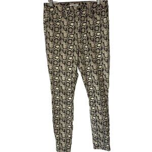 Good American Good Legs Women’s 12/31 Beige Gray Tan Snake Skin 5-Pocket Jeans